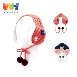 Корейский Winghouse девочка мультфильм кролик милый меховой шарик Детские уши теплые с пухом Зимние теплые наушники