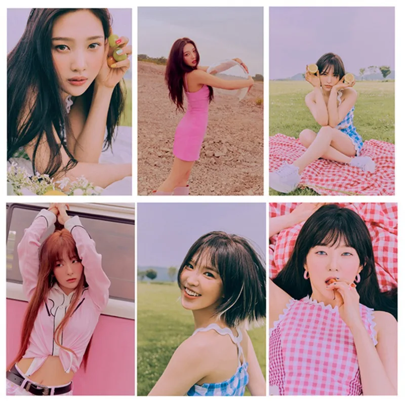 Kpop красный бархатный мини-альбом фото липкая карта Фотокарта Wendy Joy карты с кристаллами стикер 24 шт./компл