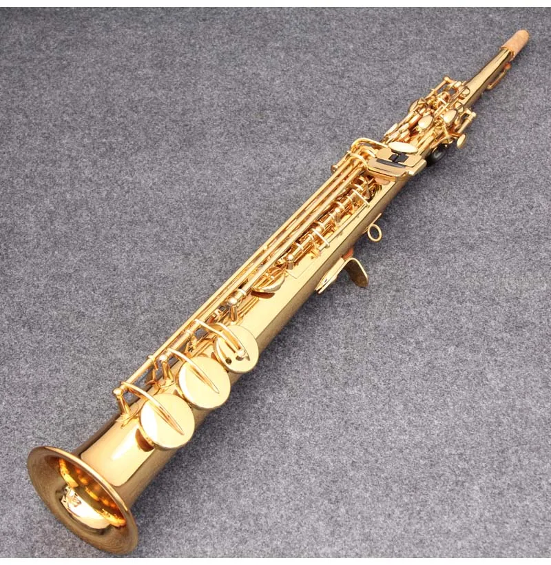 JM Сделано в Японии YSS-82Z Латунь Прямой сопрано саксофон Bb B плоский духовой инструмент натуральный корпус ключ вырезанный узор