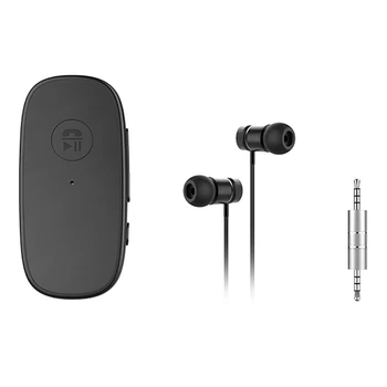 

Bluetooth 5.0 Receiver with Earphone Mic 3.5mm Jack AUX Lavalier Business Headset for Car Headphone Speaker Stereo Music