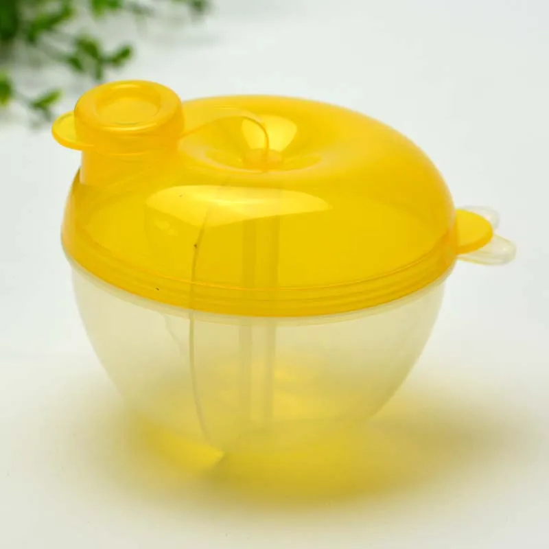 YELLOW Детский молочный продукт коробка для хранения 1 шт. 3 сетки вращающаяся коробка для сухого молока безопасная коробка для хранения Контейнер продукт портативная емкость для порошка молока - Цвет: YELLOW