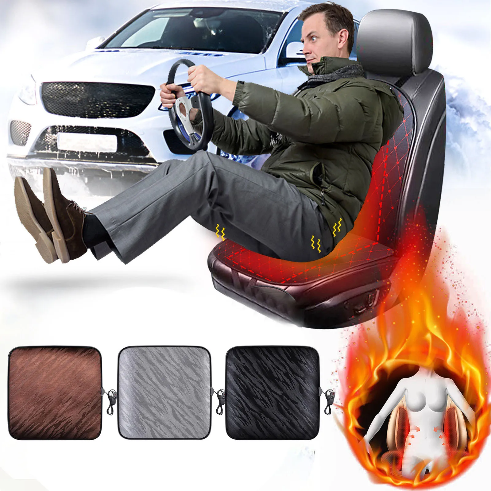 12vUniversalCarHeatedCushionElectricHeatSeatCushionWinter