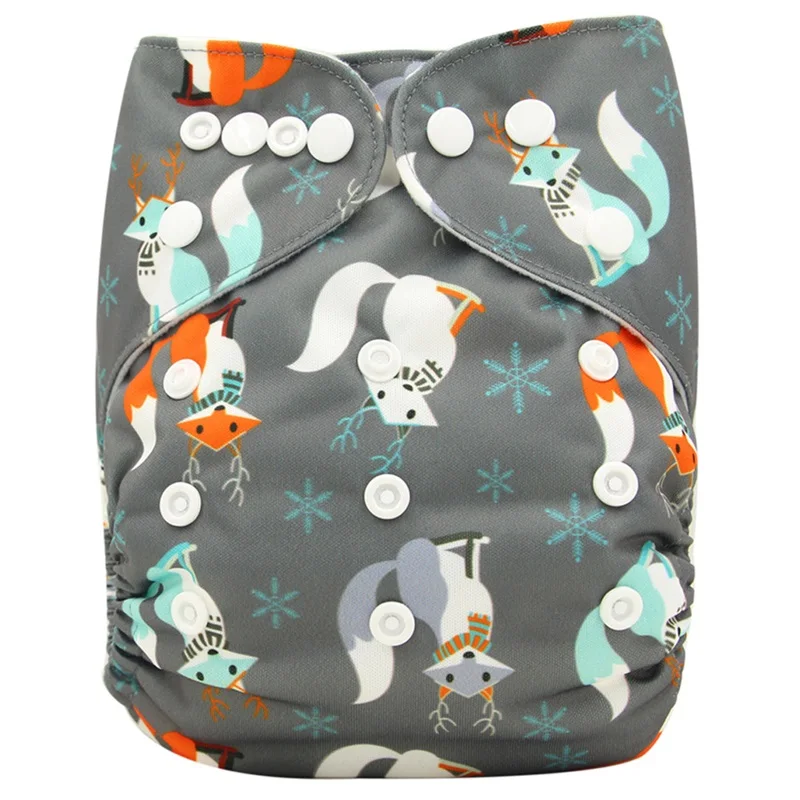 Ohbabyka stampato design Reuseable washable Pocket Cloth Diaper Elephant 1/ inserti