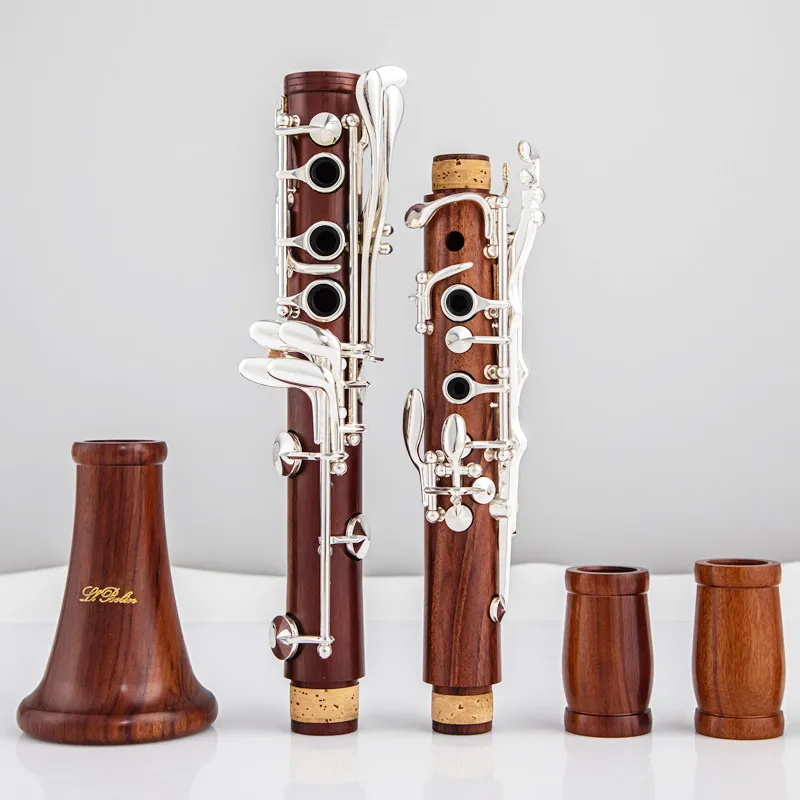 Ilbelin New Professional Clarinet Rosewood Wood Body Silver Plated Key Bb Key 17 key et Keys