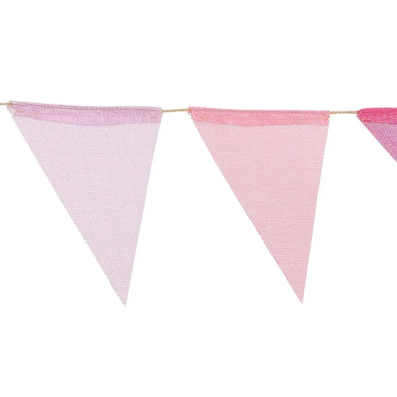 Simulation Party Burlap Garland Banner DIY 6 Color Pennant Banner Multicolour Festival Decoration for Wedding Birthday Party