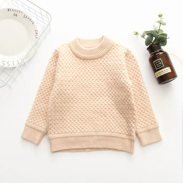 Beige Новые брендовые свитера для мальчиков и девочек 1-7 лет; одежда для маленьких девочек; сезон зима-весна; модная брендовая одежда для детей - Цвет: Beige
