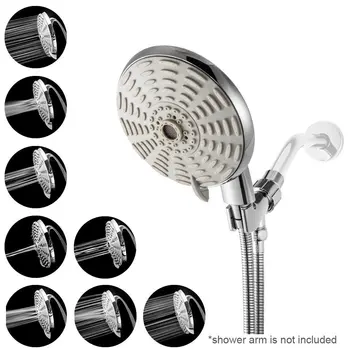 

Cross Border Foreign Trade Shower 6-Inch Handheld Sprinkler Nozzle Cross Border Amazon Large Panel Eight Feature Shower Faucet