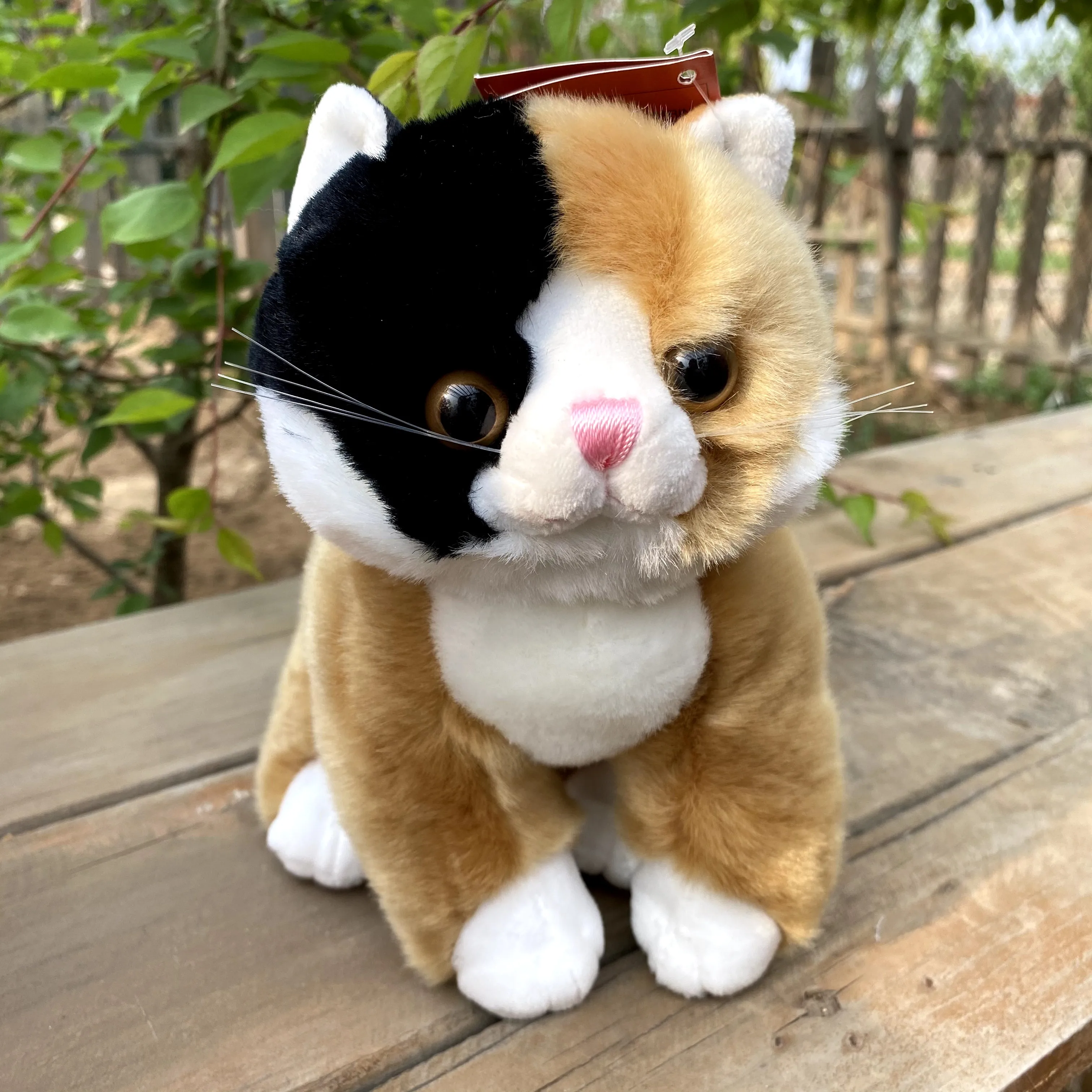 

Мягкая Плюшевая кошка, трехцветная кукла, котенок, игрушка-Зверюшка для девочек, малышей, детей, подарок на день рождения, 20 см