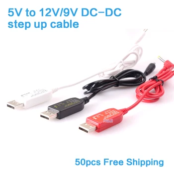 

50PCS Wholesale USB to 9V 12V Step-up Voltage USB Power Cable USB Barrel Power Cable for LED router TmallGenie