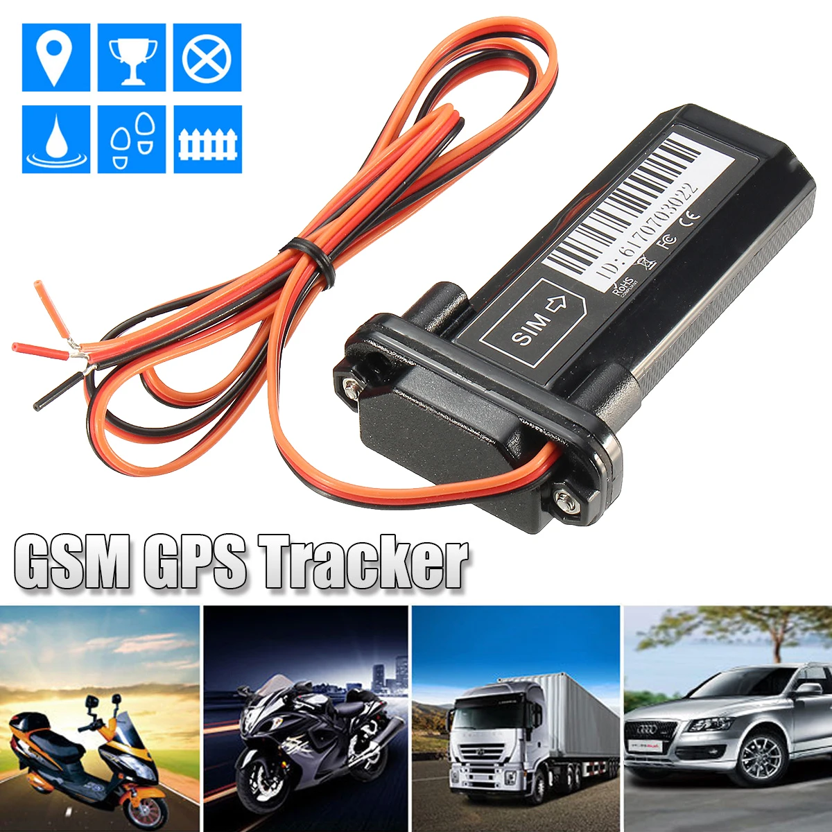 Мини автомобиль gps GSM трекер локатор мотоцикл в режиме реального времени отслеживающее устройство мотор монитор слежения gps трекер для мирового трекера