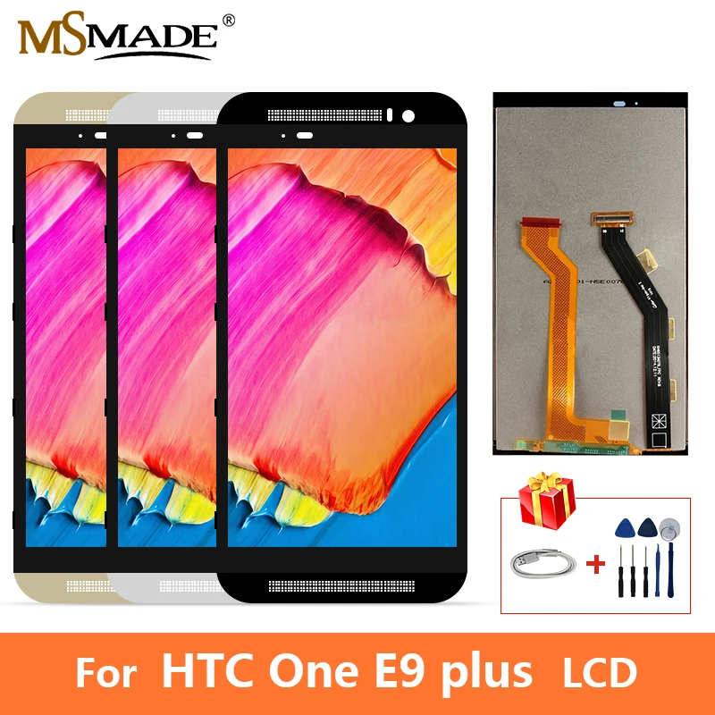 AMOLED для htc One E9 Plus lcd сенсорный экран дигитайзер Запчасти для дисплея E9 Plus lcd без битых пикселей бесплатный подарок