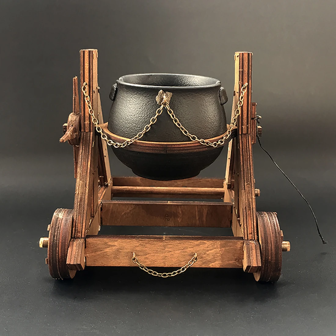 Горячая 1:35 DIY старинная колесница модель осадная машина деревянная 3D головоломка модель обучающая игрушка подарок для детей ребенок взрослый-залив маслом пламя