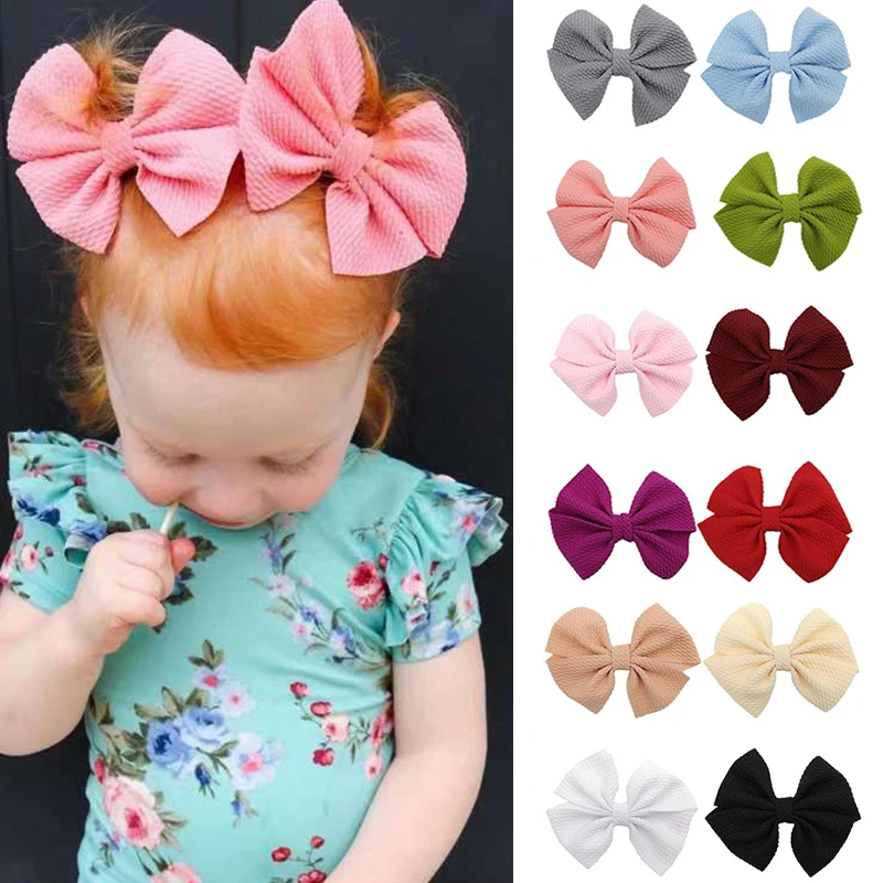 Baby Girls Bows Hair Pins Headband Rainbow 30 Colors Princess Headdress Toddler Kids Hairclip Sweet Bows Hair Accessories