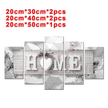 

5pcs/set Modern Print Wall Art Canvas Oil Painting Home Decor Fiber Cloth Poster