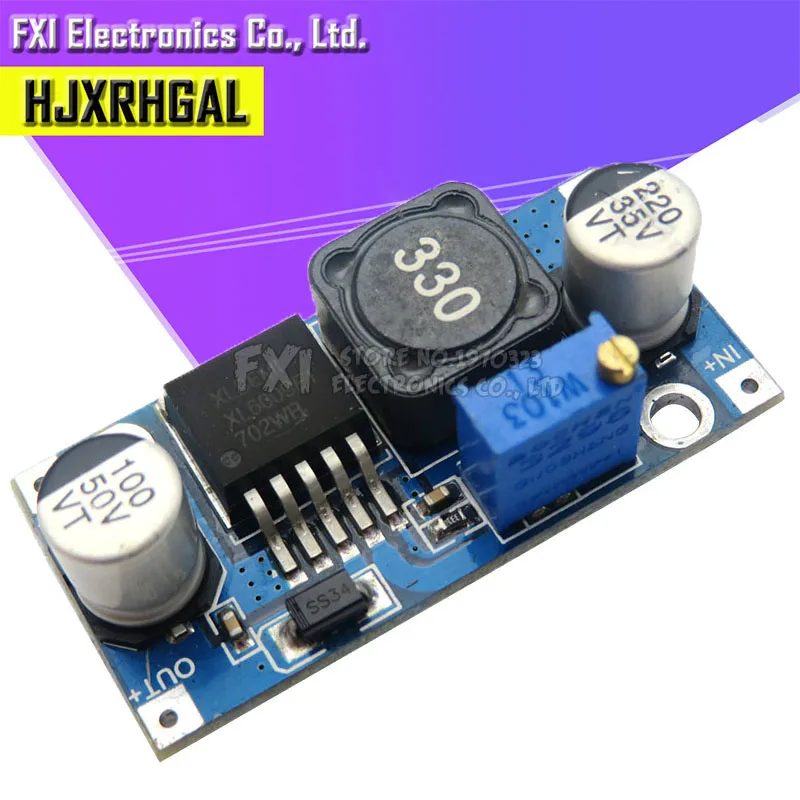 100pcs XL6009 DC-DC Booster module supply output is adjustable Super LM2577 step-up | Электронные компоненты и