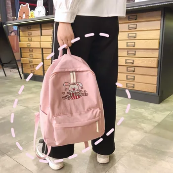 

JIULIN new brand Famous Backpack Little Bee Vintage Preppy School Women Mochila