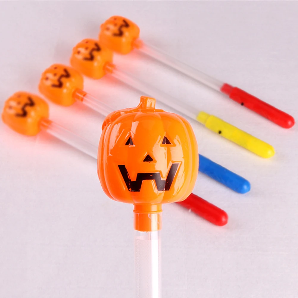 Забавный светодиодный фонарь тыква череп Хэллоуин мигающая Игрушка Дети светящиеся палочки подарок