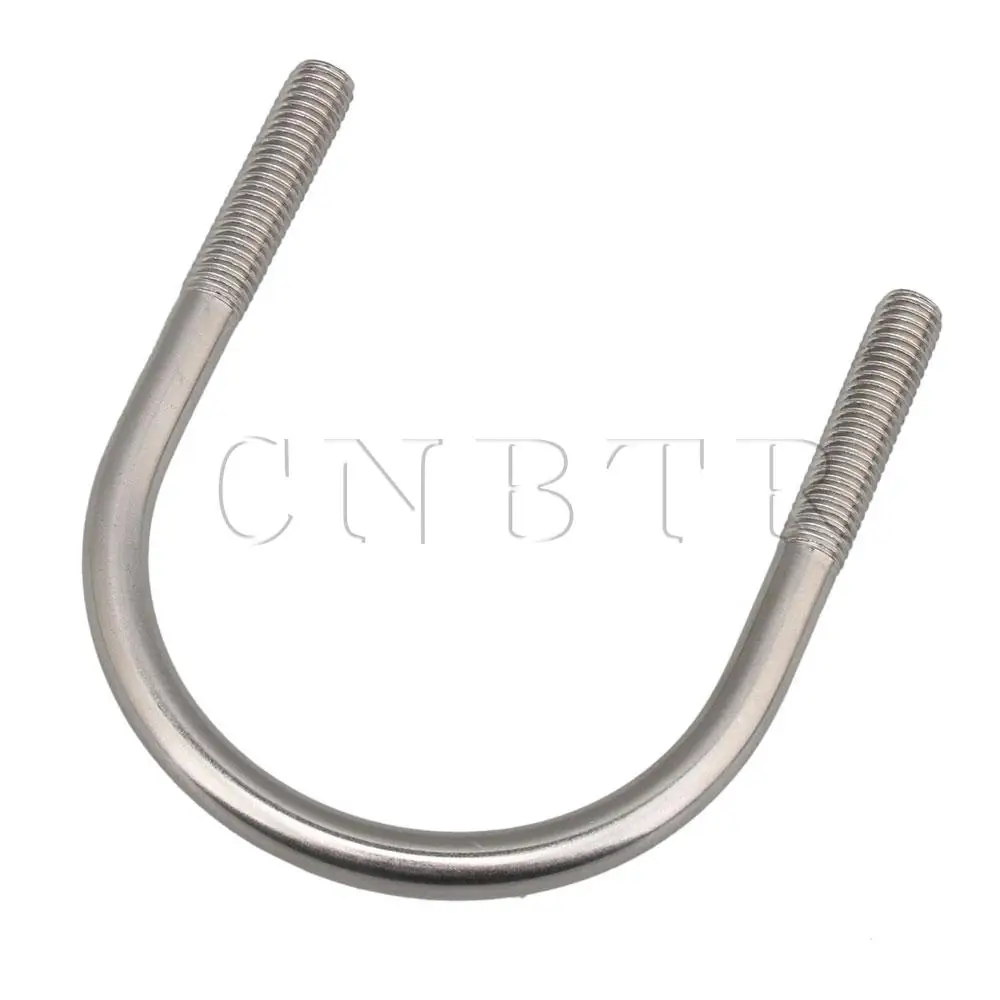 CNBTR M8 62mm ID Stainless Steel U-Bolts for Pipes Holder with Plate Set of 2