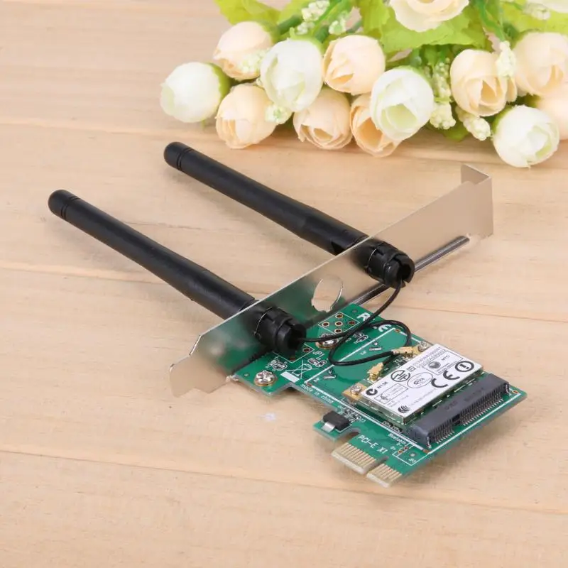 Беспроводной Wifi 300 Мбит/с LAN сеть PCI Express адаптер карты 802.11B/G/N 2 An