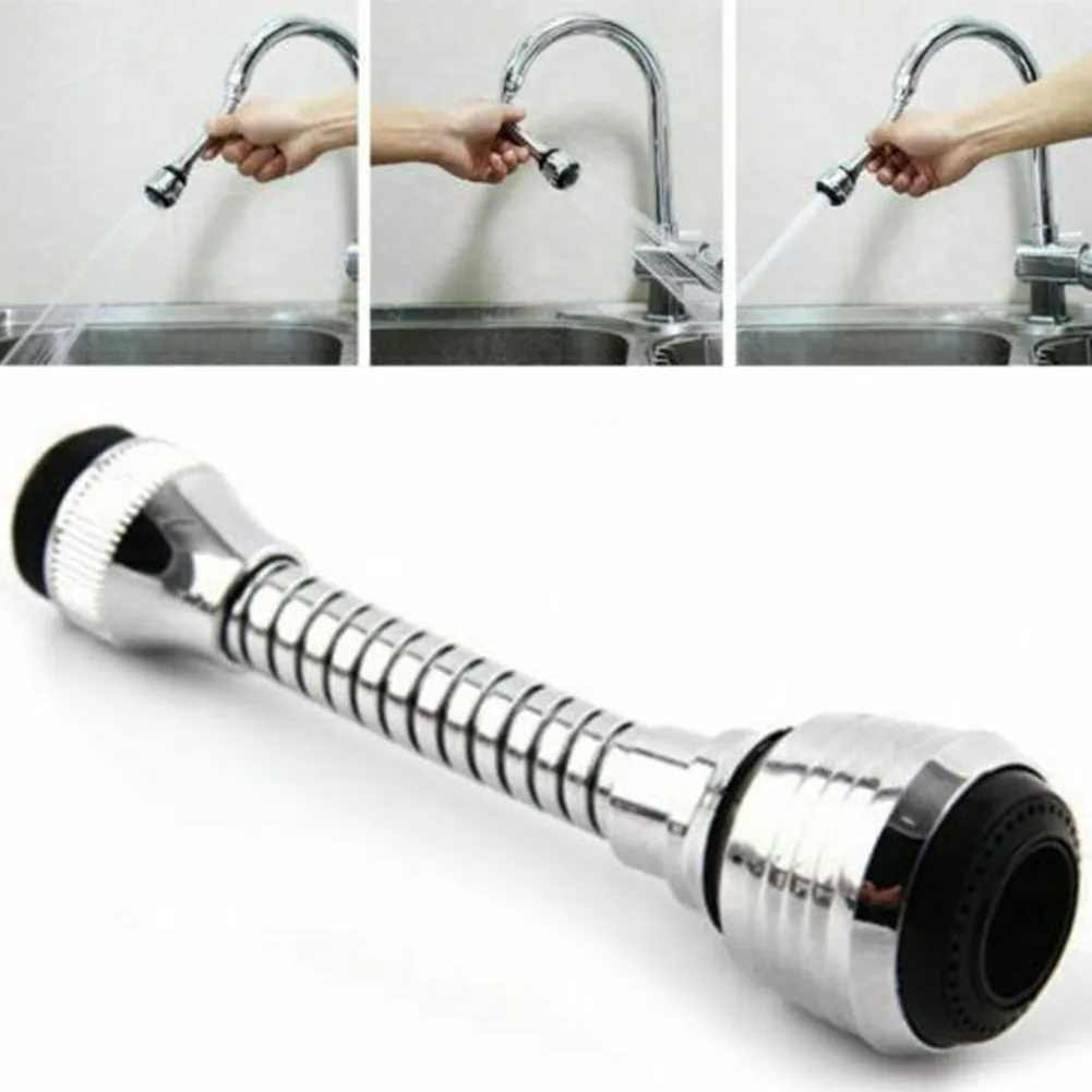 360 Degree Flexible Nozzle Spout Water Saving Kitchen Sink Tap Faucet Extender For Splash Proof Kitchen Faucet Accessories