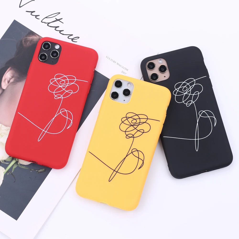 

You Never Walk Alone Love Yourself Phone Cover For iPhone 11 Pro Max X XS XR Max 7 8 7Plus 8Plus 6S SE Soft Silicone Candy Case