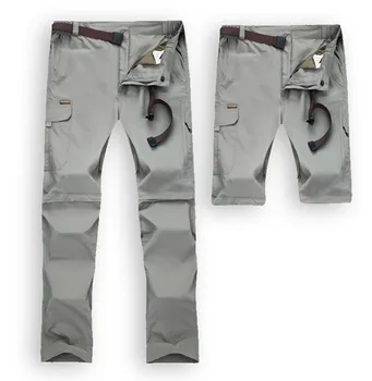 

Outdoor Hiking Men Anti-UV Quick Dry Pants Detachable Stretch Trousers New