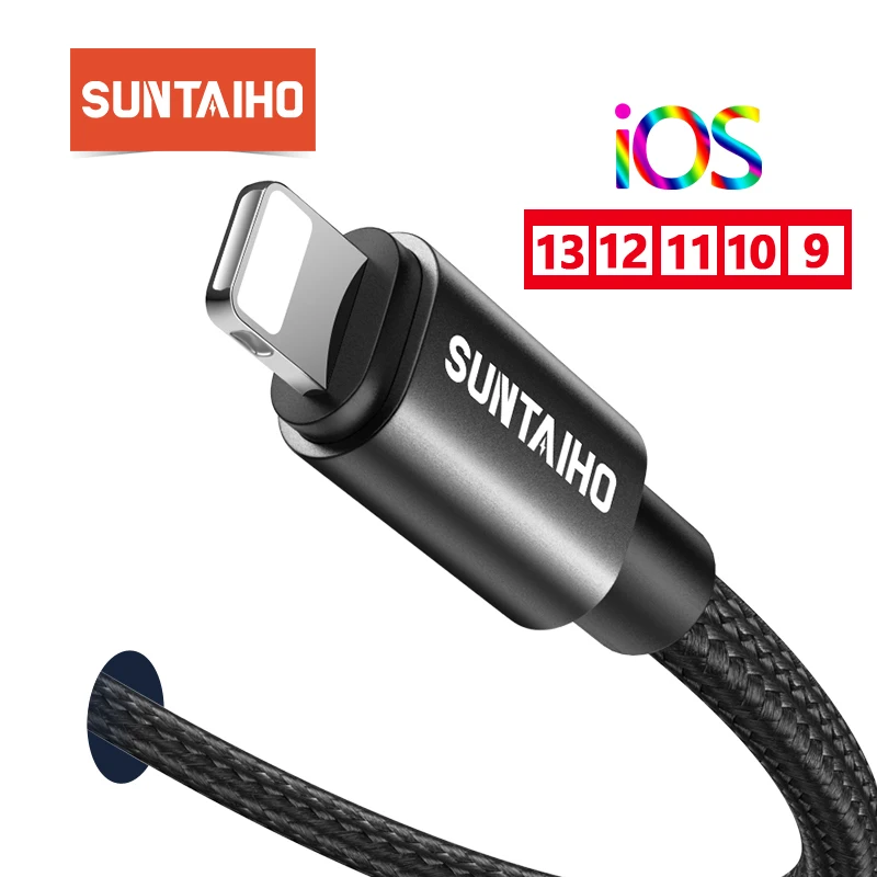 Suntaiho 2.4A usb кабель для айфона X зарядный XR MAX XS 8 7 6 plus 5 s USB передачи данных телефонный