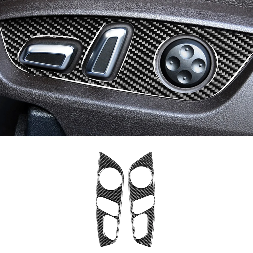 

Seat Adjustment Panel Decoration Sticker Decal Cover Trim Sticker Decal for Audi Q7 2008-2015 Car Accessories Carbon Fiber