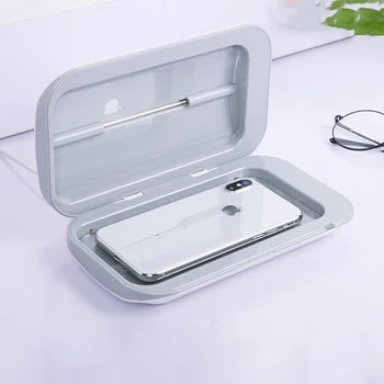 

Double UV Sterilizer Mini Portable Cleaning Box Personal Care Ultraviolet Disinfector Cabinet For Phone Jewerly Watch Cleaner