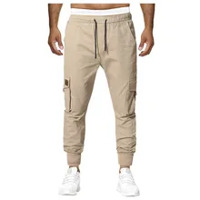 Мужские брюки карго с карманами на молнии, большие размеры, простые M-4XL, темно-серые брюки, летние прямые брюки, свободные брюки карго