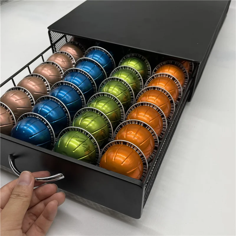 Porte-capsules De Café Adhésif - Rangement Mural Pour Dosettes Nespresso, Dolce Gusto, Etc.