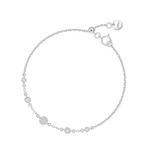 SLJELY модный 925 пробы Серебряный Изысканный круглый браслет с дисками микро проложить кубический цирконий камни для женщин ювелирные украшения