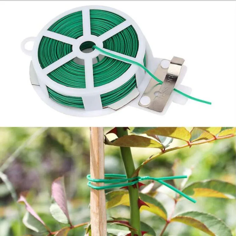 30mt Multi Purpose Garden Wire 1mm Strong Green Plant Tie Support Holder Cable 