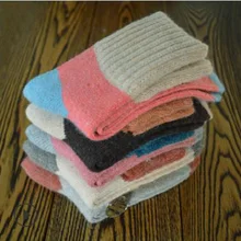 20 шт. = 10 пар, 34,35, 36, 37,38, 39, европейские размеры, новые женские толстые носки из шерсти кролика в стиле ретро, новые теплые носки, веселая девочка S