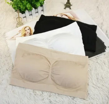 

Women Seamless Intimates Tops Fashion Sexy Women Strapless Boob Tube Top