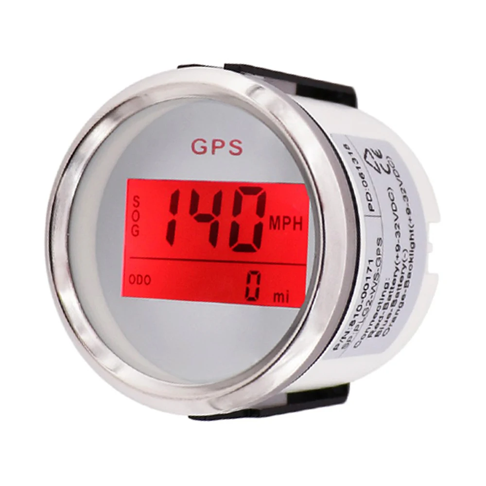 52mm Universal Digital GPS Speedometer LCD Odometer For Car Motorcycle
