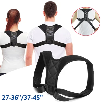 

Male Female Adjustable Therapy Body Wellness Posture Hump Corrector Breathable Shoulder Lumbar Brace Support Belt 27-36/37-45''
