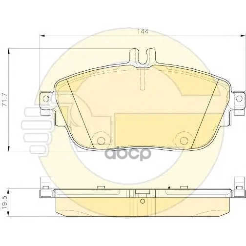 Колодки Тормозные Mercedes A(W176) 12-/B(W246) 11- Передние L=144мм Girling 6119321 Girling арт. 6119321