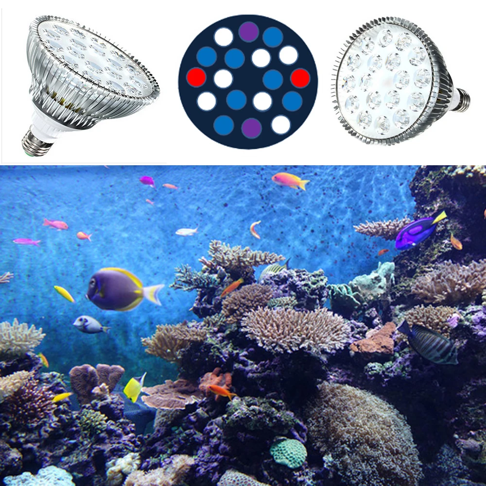 Новый PAR38 E27 54W LED свет для выращивания коралловых рифов Высокая мощность