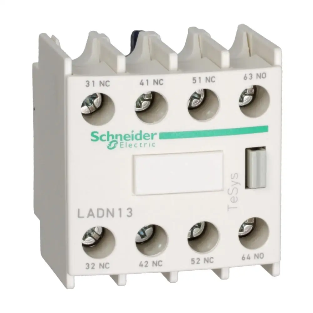 

Front-mounted, TeSys D Instantaneous Auxiliary Contact Module, 1NO 3NC, Ring Terminal LADN136