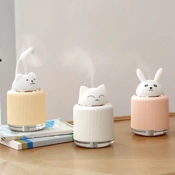 

300ML USB Humidifier Ultrasonic Air Humidifier Essential Oil Diffuser with LED Night Lamp Gift Electric Aroma Air Home Car Humid