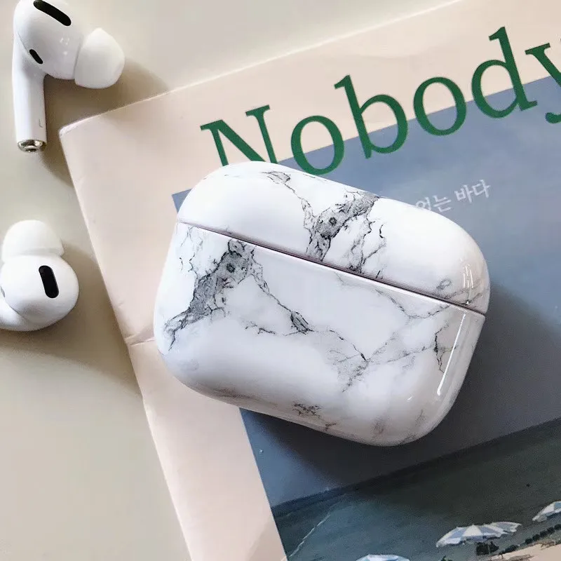Мраморный чехол для Airpods Pro, чехол для беспроводных Bluetooth наушников, чехол для Airpod 3, чехол для Apple Air Pods Pro, Fundas Coque - Цвет: White