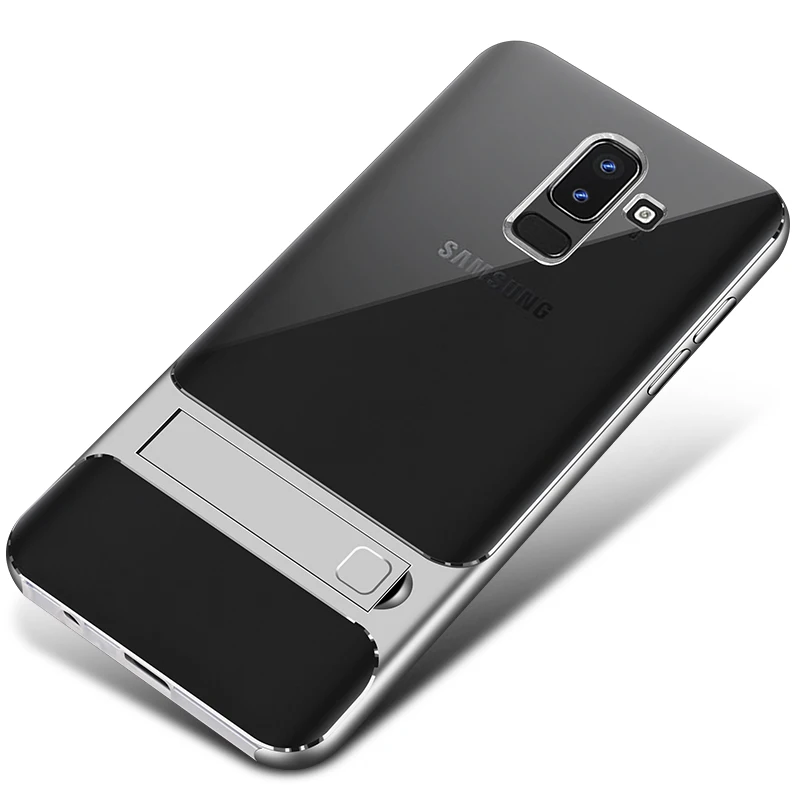 3D Силиконовая задняя крышка для samsung Galaxy J2 J4 J6 J7 J8 A5 A6 A7 A8 Plus Prime Чехол для мобильного телефона противоударный Гибридный чехол для телефона - Цвет: Crystal Silver