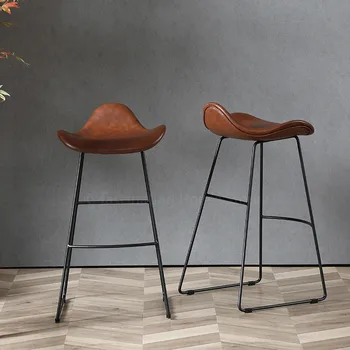 

Modern Minimalist Bar Chair Nordic High Stool Home Bar Stool High Foot Net Red Bar Stools Front Chair Bar Chairs