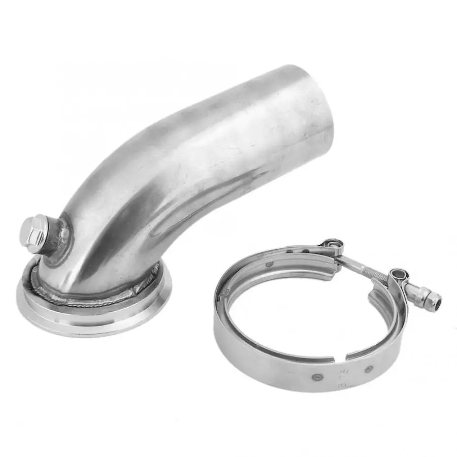 Stainless Steel Turbo Exhaust Downpipe Elbow 90 Degree for Hy35 HX He351 with V Band Flange