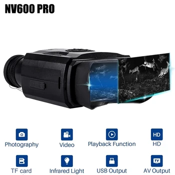 

NV600 PRO 3.5inch Night Vision Large Screen HD Digital Binoculars Image & Video Recording View 500m for Night Hunting Patrol