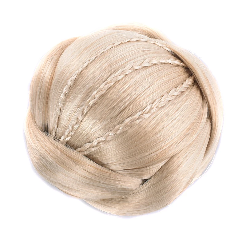 Gres термостойкие синтетические булочки для волос для женщин Updos черный/темно-коричневый/Блонд клип-in Chignons/Puff для женское украшение