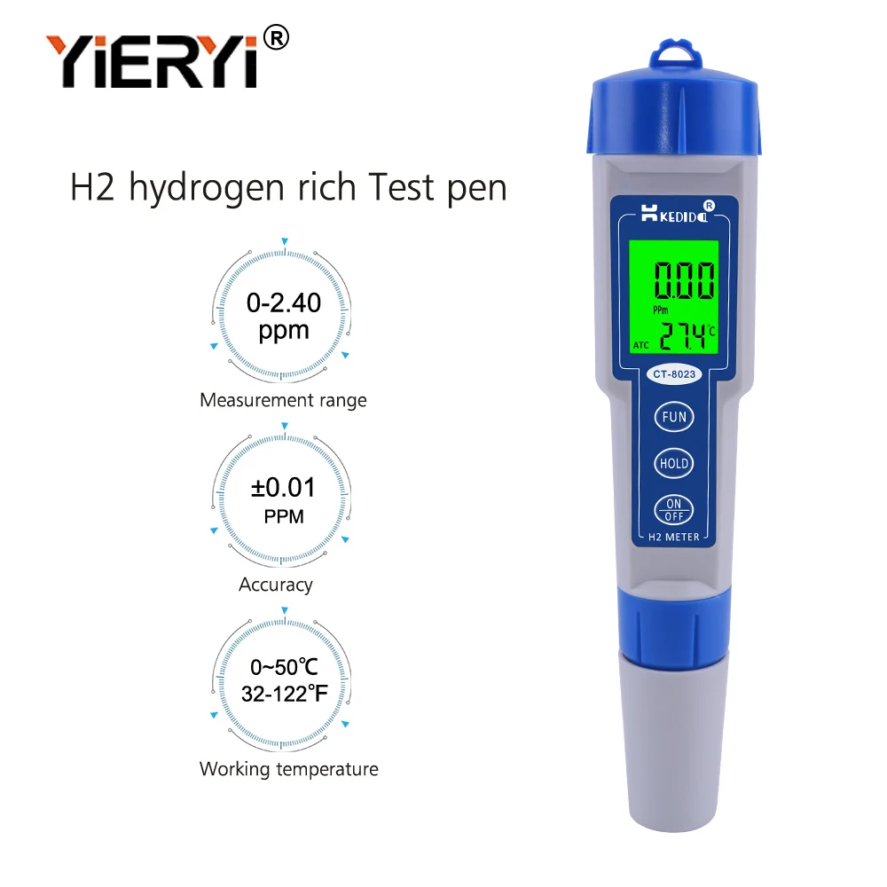Yieryi CT 8023 тестер качества Водорода H2 водородный измеритель 0 2400ppb /0 2 40 ppm генераторы