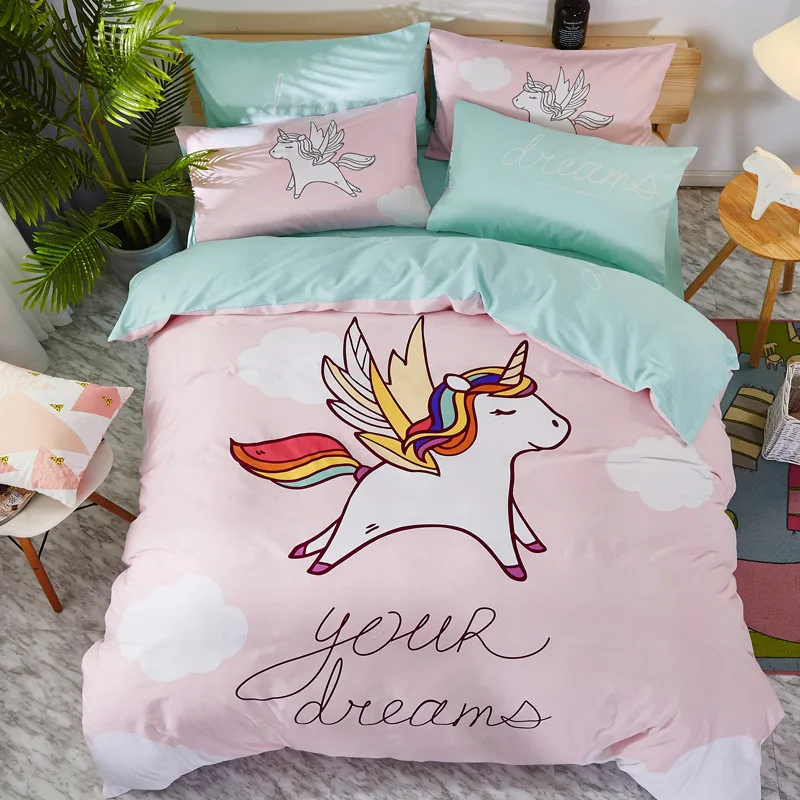 

High Quality Pink Panther Cartoon Style Twin Queen Bedding Set Bed Linings Duvet Cover Bed Sheet Pillowcases Cover Set 3 pcs