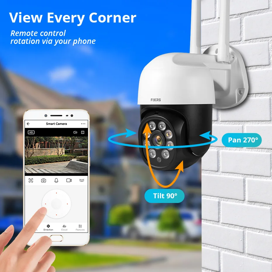 Evkvo Tuya Smart Life Security Camera 3mp Hd Wireless Video - Temu